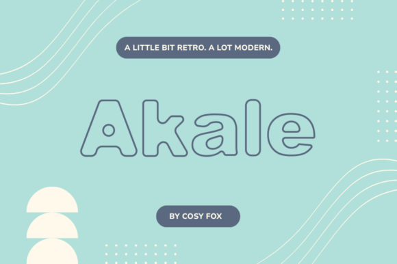 Akale Outline: A Joyful Typeface for Social Campaigns