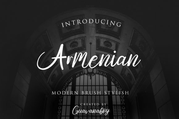 Armenian Font: Bold Handwritten Style for Brand Identity