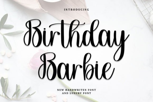 Birthday Barbie: A Refined Script Font for Editorial Design