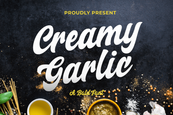 Creamy Garlic: A Script Font for Elegant Branding