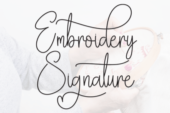 Embroidery Signature Font Review: A Delicate Script for Branding
