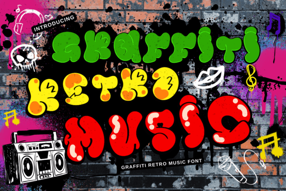 Graffiti Retro Music: An Urban Typeface for Editorial Design